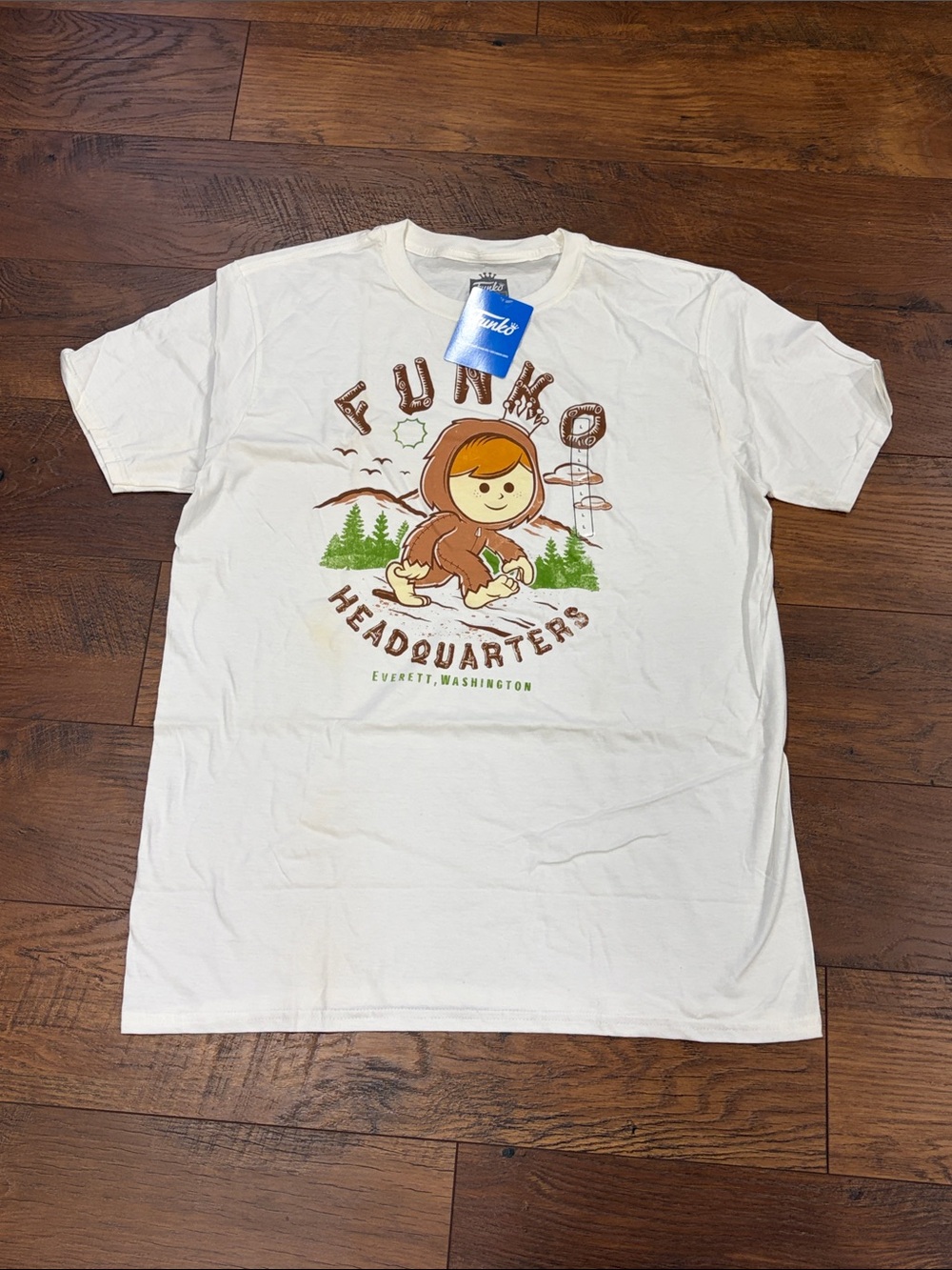 Funko Cream T-Shirt with Brown and Green Graphic